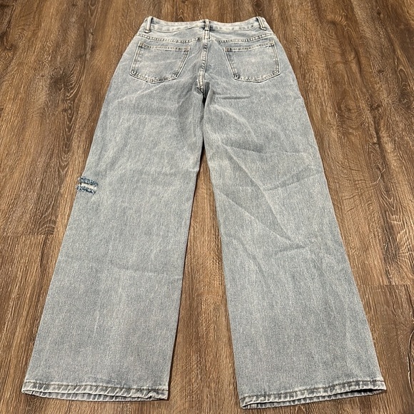 NWT Shein Women’s Distressed Wide-Leg Jeans - Size Petite Small - Picture 3 of 5